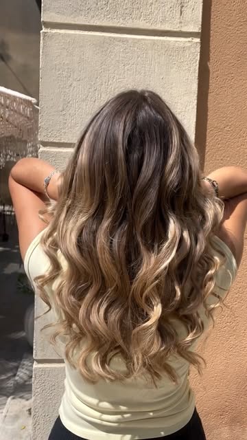 Balayage chocolat et blond